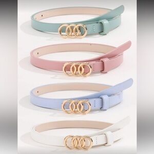 Elegant Belt Set w/ Gold Accents